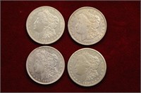 4pcs 1921 Morgan Silver Dollar, 1921S(1)