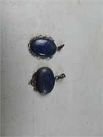 2-925 silver pendants with unknown stones