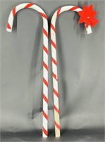 2 Vintage Candy Cane Yard Decor