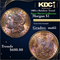 1882-s Morgan Dollar Rainbow Toned Steve Martin Co