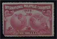 1926 New York International Philatelic Expo Stamp;