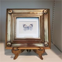 Butterfly Framed in Gold Tone Metal Frame