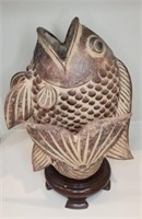 Ceramic Koi Sculpture