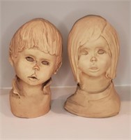Dave Grossman Child Head Sculptures