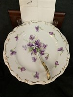 6 “ ROSSETTI SPRING VIOLETS DISH W/ STAND