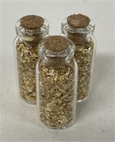 (3) JARS OF GOLD FLAKES