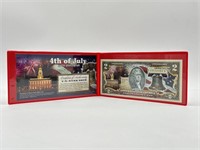 Commemorative 150th Anniv 4th of July $2 Bank Note