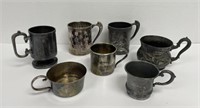 7 Assorted Silver Plate Cups, Mugs & Tankards
