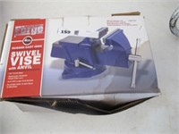 CENTRAL FORGE SWIVEL VISE IN BOX. 4 INCH LARGE