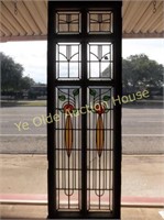Fantastic 6 Panel 4 Color Stained Glass Window