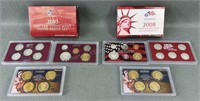 2x - Silver Proof Set, Has 7 Silver Coins Each Set