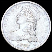 1839 Capped Bust Half Dollar LIGHTLY CIRCULATED