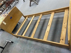 Wood Twin Bed Headboard Footboard Frame