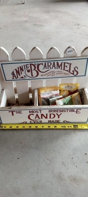 Seed and wooden candy display