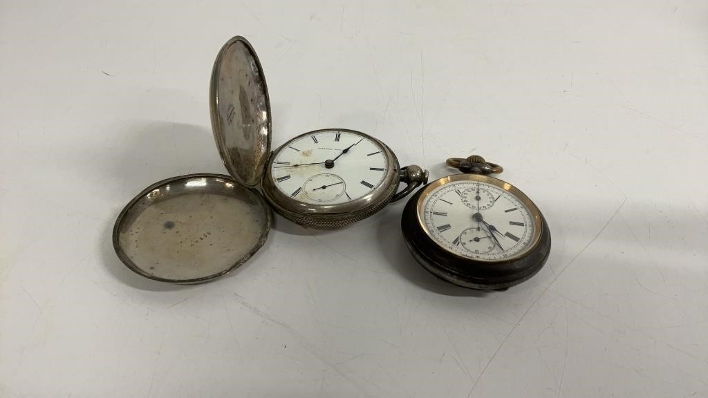 (2) pocket watches: National Watch Co, warranted