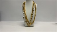 Givenchy 3 strand gold toned heavy necklace