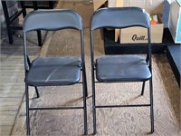 (2) Metal Folding Chairs - Note