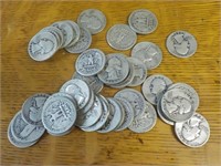 $10.00 Face Silver Washington quarters