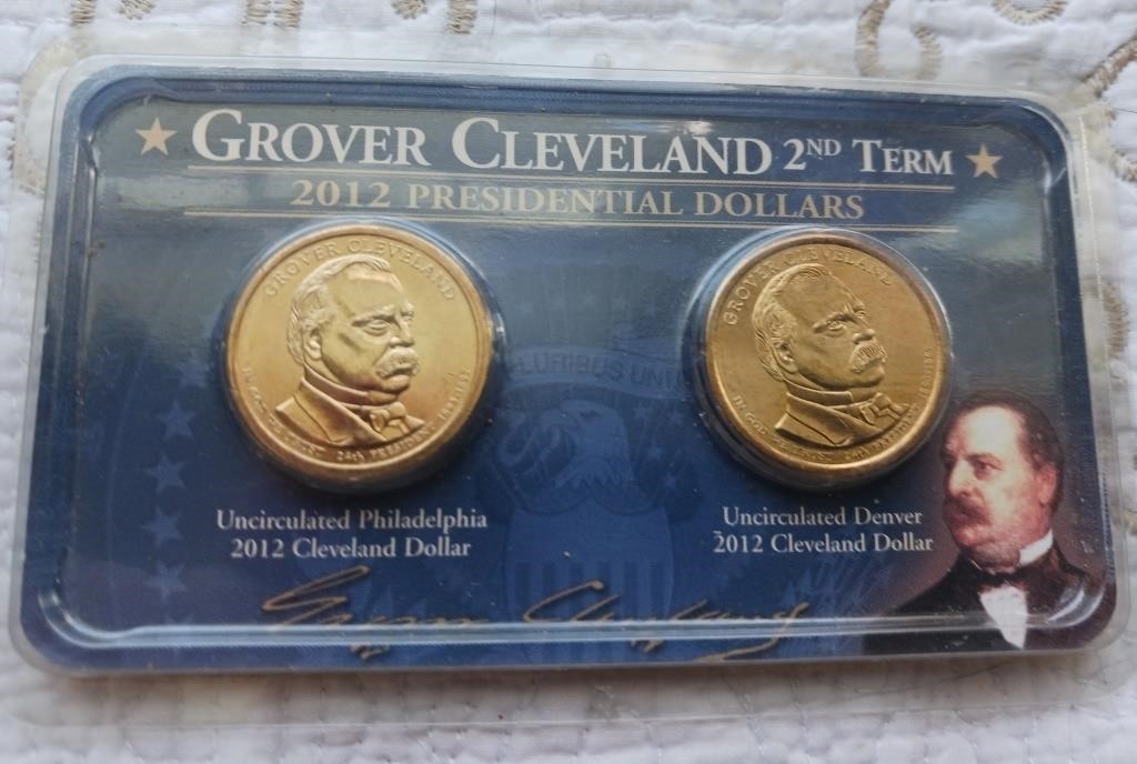 Grover Cleveland 2nd term set of Dollars 2012