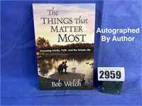 PB Book, The Things That Matter Most By Bob