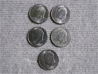 5 -1972 Eisenhower $1 coins