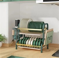 2 Tier Spice Rack Gold and Green *See Inhouse