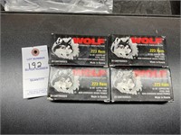 4 Boxes Wolf .22 REM Ammo