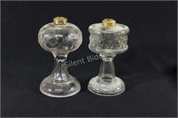 Victorian Oil / Kerosene Embossed Clear Glass Lamp