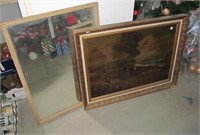 Ornate framed horse print. Measures 24.5" x 32".