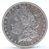 1891-S Morgan Silver Dollar  FINE