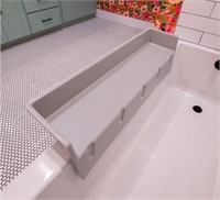 Gray Tub Topper Bath Splash Guard - Toy Tray