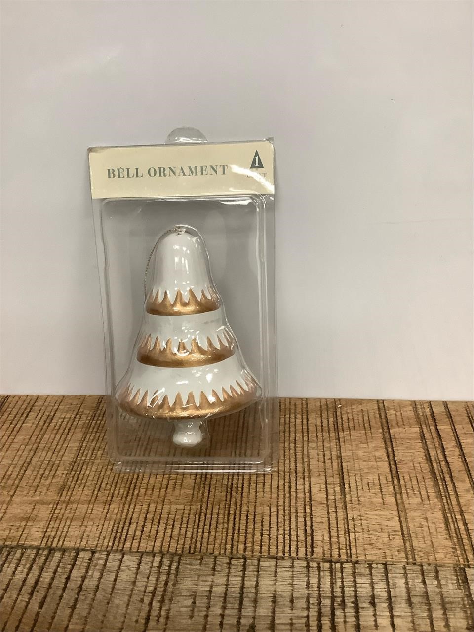 $3  Gold and white tree bell ornamentbell ornament