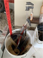 white bucket of tools