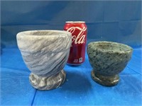 2 Marble Mortar Dishes