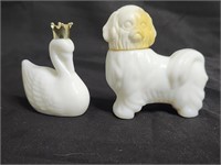 Vintage Avon Milk Glass Swan With Crown Bird Of