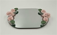 Floral Vanity Mirror 13 3/4" Long