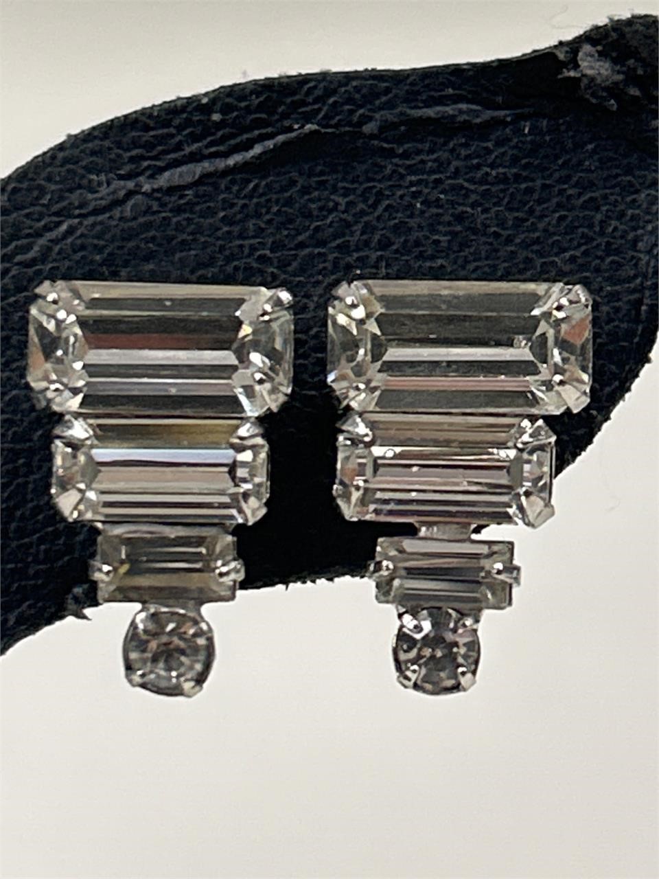 Kramer N. Y-  vintage rhinestone Kramer earrings