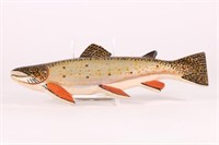 13.5"  Handcarved and Painted Brook Trout Wall