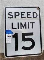 W 1 15MPH Speed limit sign 18”x2’