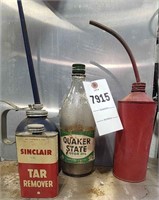 W 4 quaker state sinclair oil cans