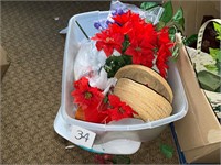 Lot of Storage Tote full of Holiday Decor