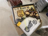 Wooden Motorcycle, U.S. Route 66 Sign, Misc.