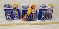 (3) Starting Lineup- Baseball Figurines