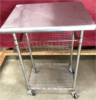 Food Service Stainless Steel Rolling Cart