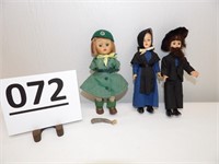 2 Amish Dressed Dolls & Girl Scout Doll