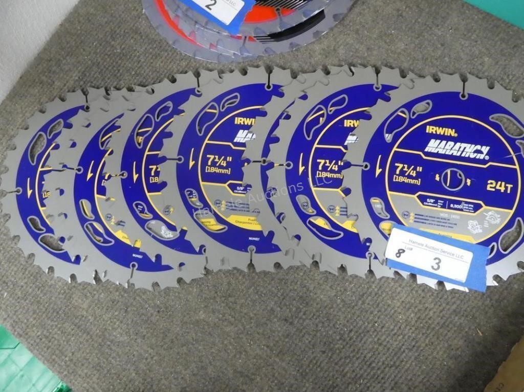 8 Irwin 7 1/4 saw blades