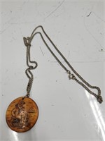 1974 Wood Necklace Pendant