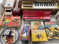 Electric Organ, Games, Tanker Truck, Airbrush Set,