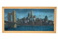 LW Mid Century Oil, Cincinnati Skyline