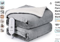 Heated Blanket Electric Throw 50" x 60",